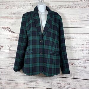Chadwicks Tartan Plaid Wool Blend Lind Blazer